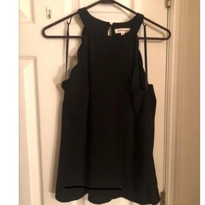 Monteau scalloped tank top. Size L